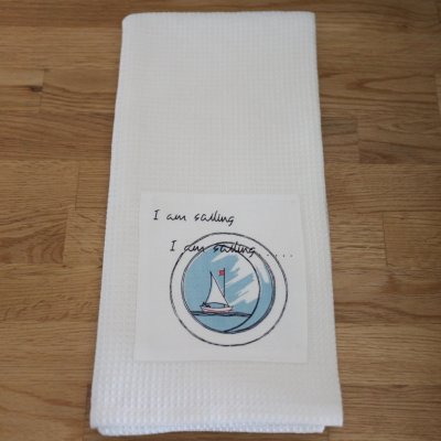 Zoom bild av Kökshandduk Sailing, våfflad 50 x 70 cm