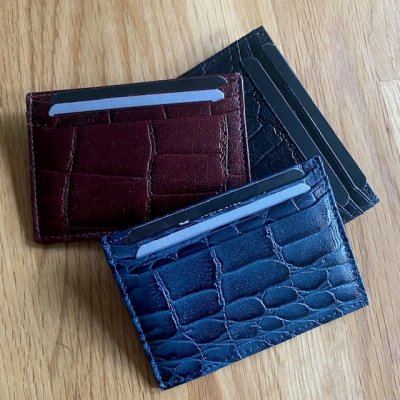Zoom bild av Kortfodral Croco, Burgundy