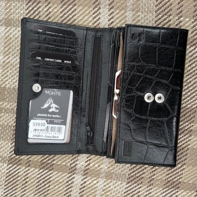 Zoom bild av Plånbok Dam Croco, Svart