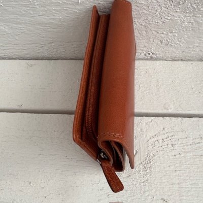 Zoom bild av Plånbok Vintage L.F Cognac, dam stor myntfack utanpå