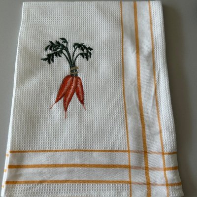 Kitchen towel Carrot, 50 x 70 cm waffled