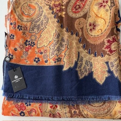 Zoom bild av Scarf Skir Paisley 100 % Ull, Brun multifärg