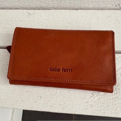 Zoom bild av LUCA FERRI plånbok 528 klassisk med kort myntfack skinn plånbok