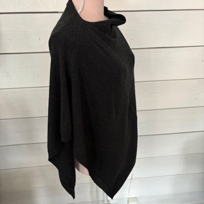 Poncho Bianca Casmere/wool, Graphite