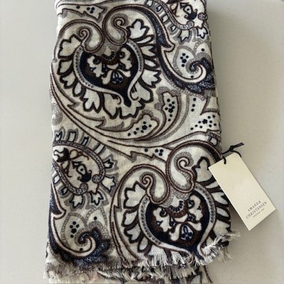 Zoom bild av Scarf Print ull 70 x 180 cm, Cream