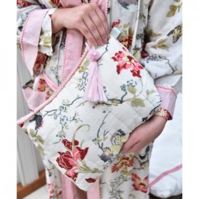 Zoom image of Rose Floral Lined Wash Bag