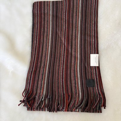 Zoom image of Scarf striped 100% wool, Olive