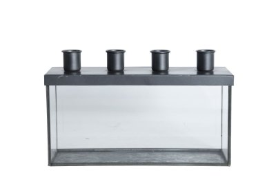 glasbox ljusstake 4 ljushållare glasbox inredningsdetalj fyll med vackra saker
