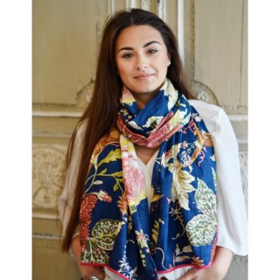 Zoom bild av Scarf Blue Carnation, 50 x 180 cm