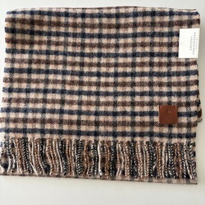 Zoom bild av Halsduk Smårutig ull, Navy