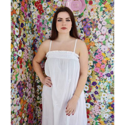 Zoom image of Nightdress Franceska, White