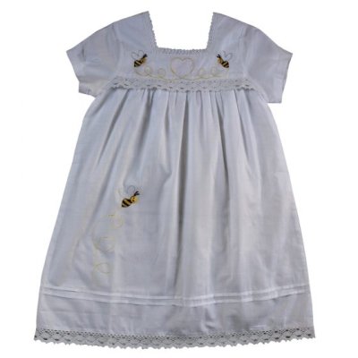 Zoom bild av nattlinne barn humla bumblee bee gammaldags nattlinne barn sekelskiftesstil