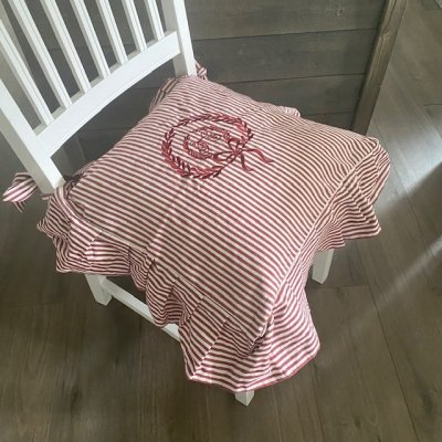 Zoom bild av Stolsfodral Sundborn Heritage, Bordeaux/vit Monogram