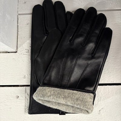 ullfoder svart herr handske lammskinnshandske