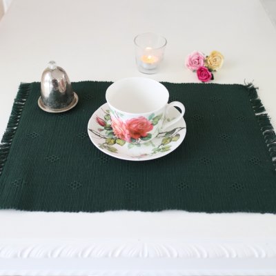 Zoom image of Rib Placemat dobby, darkgreen