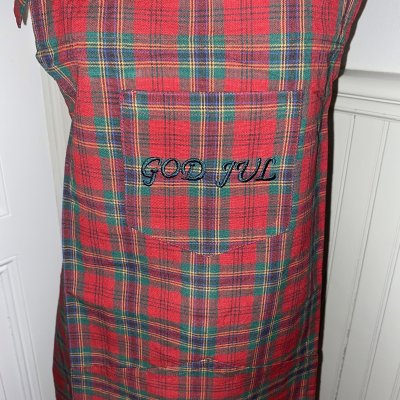 Zoom image of Apron Tartan merry christmas, Unisex 82 x 100 cm