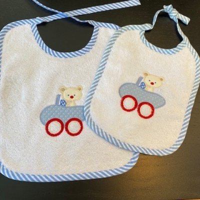 Zoom image of Bib Teddy, baby 18 x 22 cm