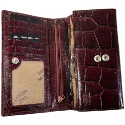 Zoom bild av Plånbok Dam Croco, Burgundy
