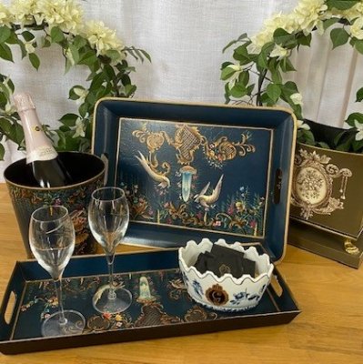 Zoom image of TrayColonial, blue 45 x 20 cm