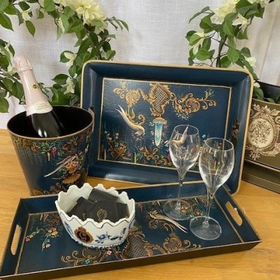 Zoom image of TrayColonial, blue 45 x 20 cm