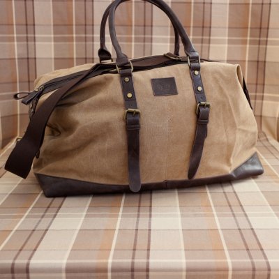 weekendbag canvas kaffe brun bag unisex sportig elegant weekendbag