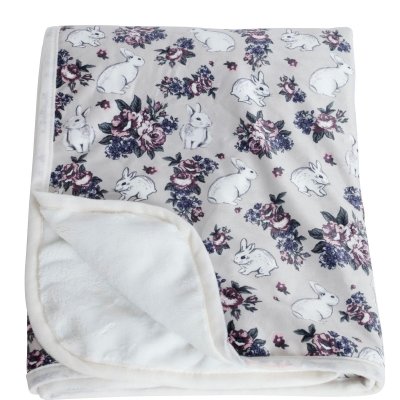 Zoom bild av babyfilt rabbit kanin babyfilt fleece